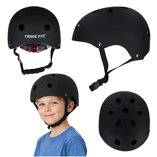 Trike Fix bērnu ķivere LED, melna (S)