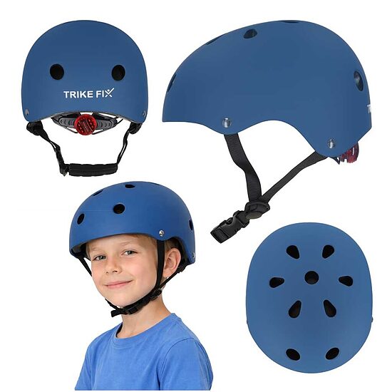 Trike Fix bērnu ķivere LED, tumši zila (S)
