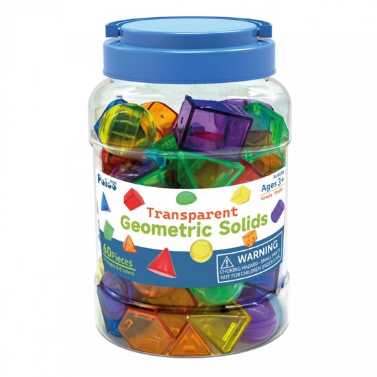 Caurspīdīgas 3D ģeometriskās figūras