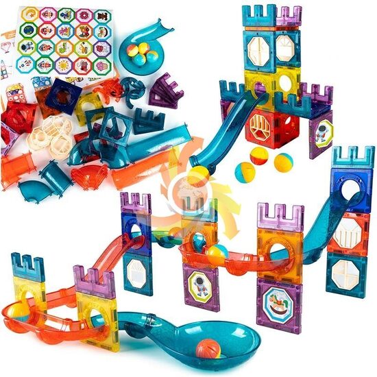 Magnētiskais konstruktors - bumbu trase