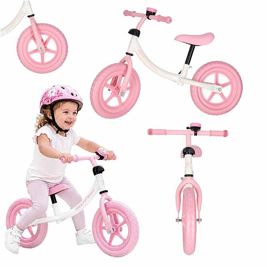 Trike Fix Balance krosa velosipēds ar zvaniņu, rozā