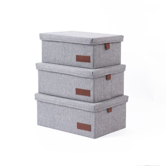 Uzglabāšanas kastes ar vāku 3 gab.