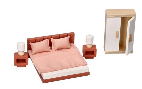 Mēbeles leļļu mājai. Guļamistaba