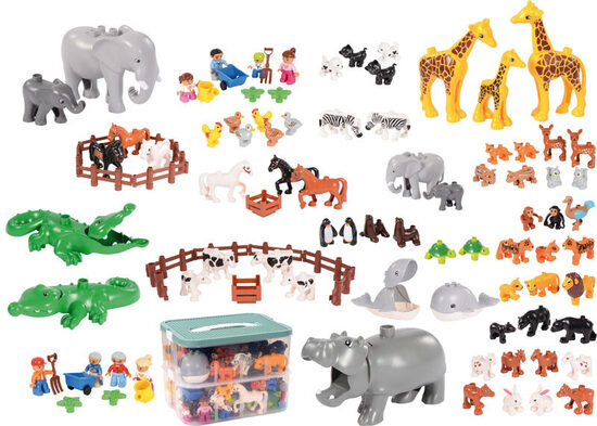 Lielais dzīvnieku komplekts ar aksesuāriem