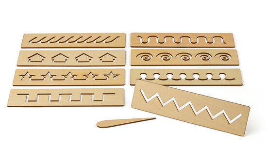 Trafareti rokraksta praktizēšanai