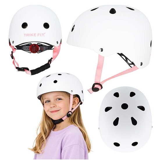Trike Fix bērnu ķivere LED, balta (S)