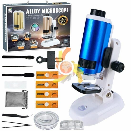 Bērnu mikroskops ar 250x tālummaiņu