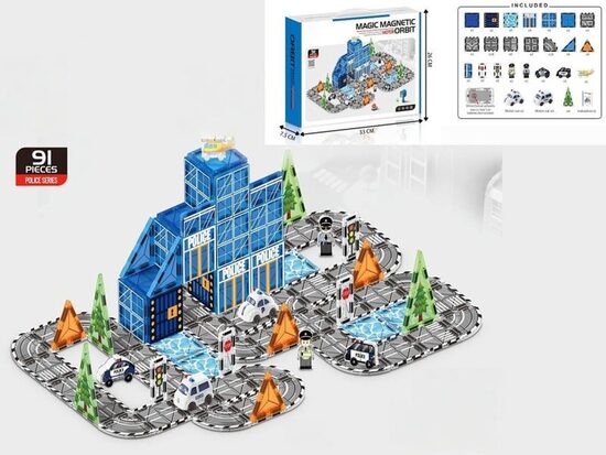 3D magnētiskais konstruktors Policija