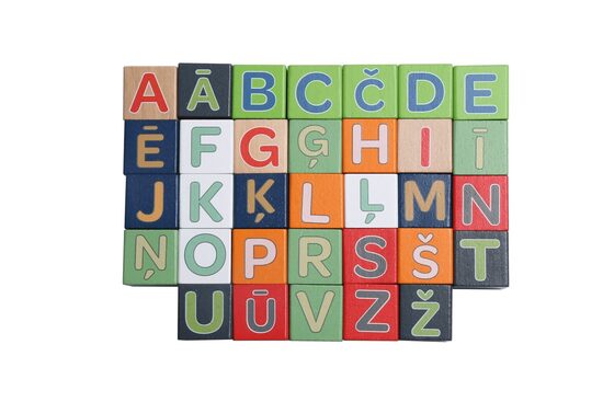 BO koka klucīši - alfabēts un vārdi latviešu valodā