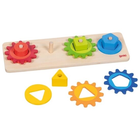 Šķirošanas spēle ar formām un zobratiem