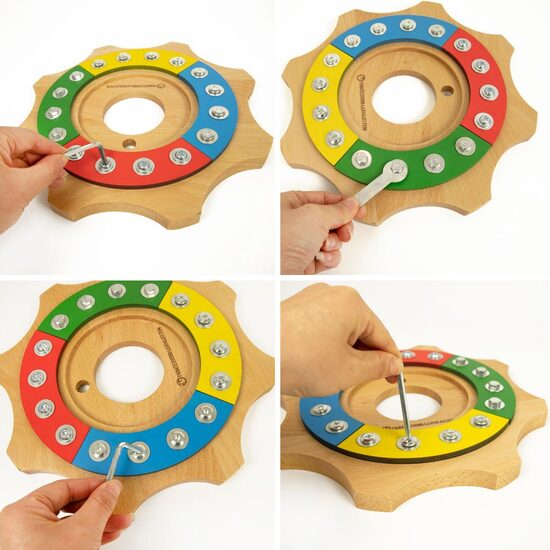 Skrūvju dēlis - amatnieka komplekts ar 40 uzdevumu kartītēm