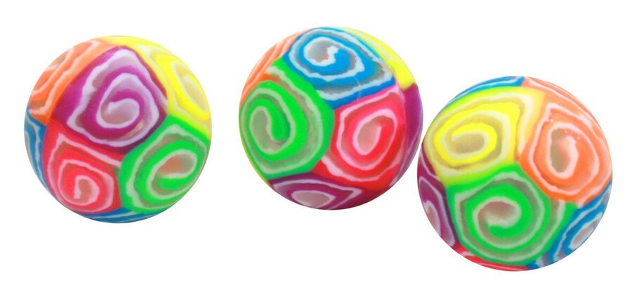 Atlecošā bumbiņa Krāsu virpulis 4,5 cm